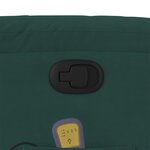 vidaXL Fauteuil inclinable de massage vert foncé velours