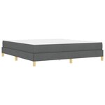 vidaXL Lit à ressorts avec matelas Gris foncé 180 x 200 cm tissu