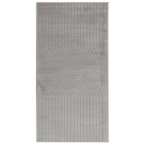 vidaXL Tapis de surface Rectangulaire HUARTE Gris 150 x 80 cm