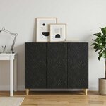 vidaXL Buffet Noir 89 x 34 5 x 80 cm Bois d'ingénierie