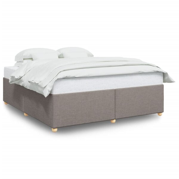 vidaXL Cadre de lit sans matelas taupe 200x200 cm tissu