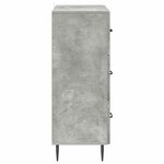 vidaXL Armoire à tiroirs Gris béton 66 x 34 5 x 89 5 cm