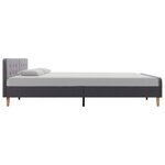 vidaXL Cadre de lit Gris clair Tissu 180 x 200 cm
