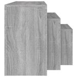 vidaXL Tables basses gigognes 3 Pièces sonoma gris bois d'ingénierie