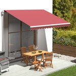 vidaXL Tissu de remplacement pour auvent Bordeaux rouge 4x3 5 m