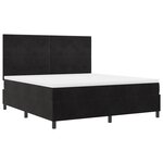 Lit Box Spring vidaXL avec Matelas Noir Super King Velours