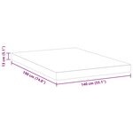 vidaXL Matelas Blanc 140 x 190 cm Mousse
