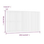 vidaXL Tête de lit murale Marron miel 159 5x3x90 cm Bois massif de pin