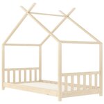 vidaXL Cadre de lit d'enfant Bois de pin massif 80x160 cm