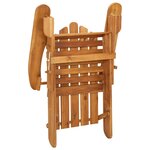 vidaXL Chaise de jardin Adirondack et repose-pieds bois massif acacia