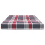 vidaXL Coussins de chaise longue lot de 2 motif à carreaux rouges