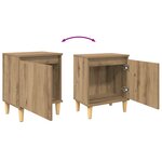 vidaXL Table de Chevet en Chêne Chêne MDF 40 x 30 x 50 cm
