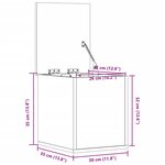 vidaXL Boîte de rangement noir 30x35x35 cm bois d'ingénierie
