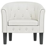 vidaXL Chaise cabriolet blanc similicuir