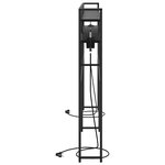 vidaXL Tête de lit avec étagère Chêne noir 200 cm Bois d'ingénierie