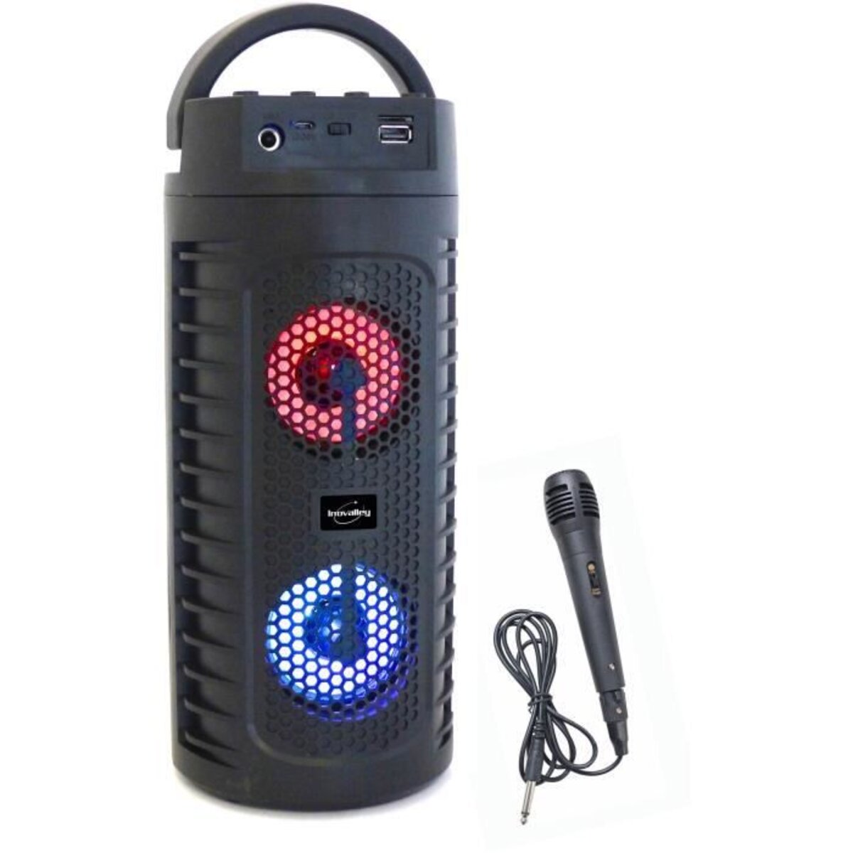INOVALLEY FIRE01 - Enceinte Karaoké - Bluetooth V5.0 - 40 W - Zoma