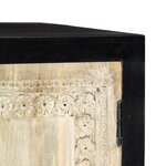 vidaXL Table d'appoint sculptée à la main Gris 75x35x60 cm Manguier