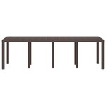 vidaXL Table de Jardin Marron 250 x 100 x 73 cm polyrotin