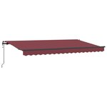 vidaXL Auvent Rétractable Bordeaux 400 x 200 cm Polyester et Aluminium