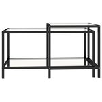 vidaXL Tables à thé 2 Pièces Verre trempé Transparent