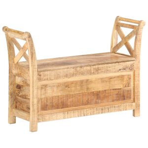 vidaXL Banc d'entrée 103x33x72 cm Bois de manguier solide