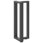 vidaXL Pieds de table console en T  2 pièces  anthracite  38 x 25 x (72-73) cm  acier