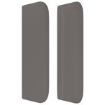 vidaXL Tête de lit avec oreilles Gris 147x16x78/88 cm Similicuir