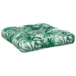 vidaXL Coussins de palette lot de 2 motif de feuilles tissu