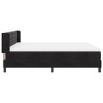 Lit coffre avec matelas vidaXL Noir 180x200 cm Velours