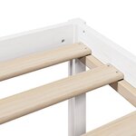 vidaXL Lit bibliothèque sans matelas blanc 135x190 cm bois pin massif