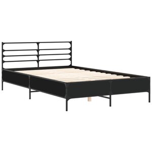 vidaXL Cadre de lit sans matelas noir 140x200 cm