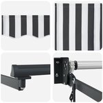 vidaXL Auvent rétractable électrique Anthracite et blanc 3 5 x 2 5 m