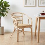 vidaXL Chaise empilable Naturel 58 x 60 x 81 cm Rotin
