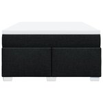 vidaXL Sommier à lattes de lit avec matelas Noir 160x200 cm Tissu