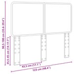 vidaXL Tête de lit Gris béton 120 cm Bois d'ingénierie