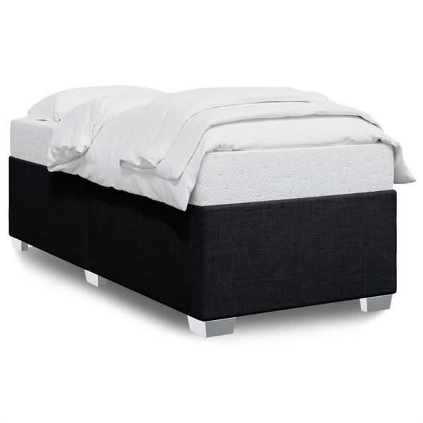 vidaXL Cadre de lit Noir 100x200 cm Tissu