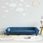 vidaXL Canapé pour enfants bleu 100x50x26 cm velours