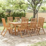 vidaXL Chaises pliables de jardin lot de 8 Bois d'acacia solide