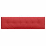 vidaXL Coussin de Dos Rouge 180 x 19 x 50 cm tissu