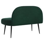 vidaXL Banc rembourré avec dossier Vert foncé 110 x 60 x 76 cm Velours