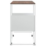 vidaXL Table d'appoint avec roues blanc 55x36x63 5cm bois d'ingénierie