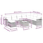 vidaXL Salon de jardin 9 Pièces avec coussins gris résine tressée