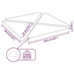 vidaXL Plaques de poids de parasol 4 Pièces triangulaire granit gris 14kg