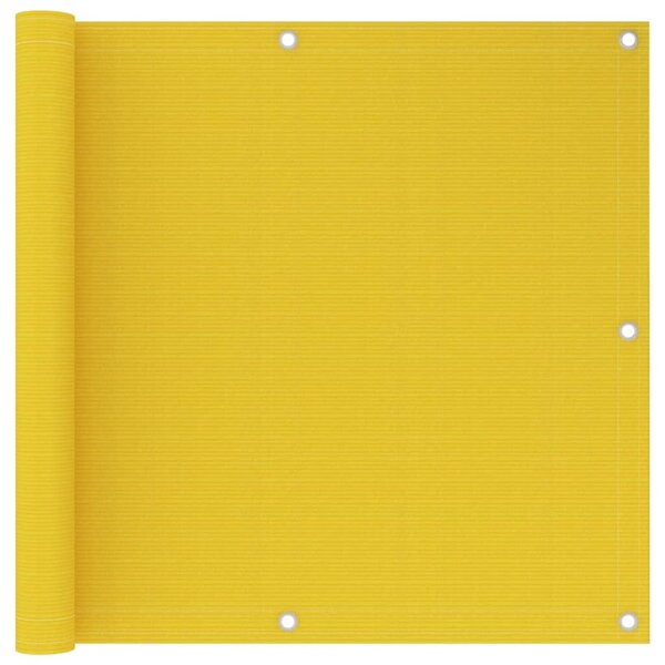 vidaXL Écran de balcon Jaune 90x600 cm PEHD