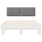 vidaXL Cadre de lit avec tête de lit rembourrée Gris clair