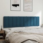 vidaXL Coussin de tête de lit Hanko bleu 180 cm velours