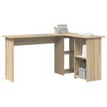 vidaXL Bureau Chêne Sonoma 142 x 102 x 73 cm Bois d'ingénierie