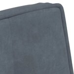 vidaXL Chaise de relaxation avec tabouret Gris foncé Velours
