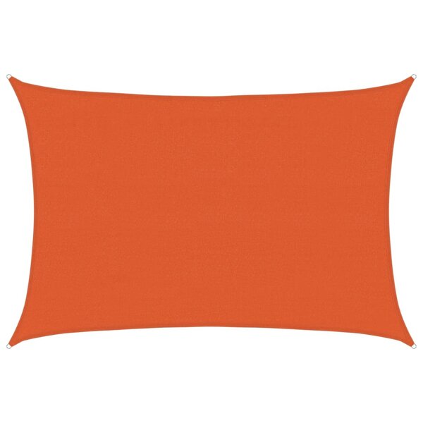 vidaXL Voile d'ombrage 160 g/m² rectangulaire orange 4x5 m PEHD