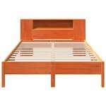 vidaXL Lit bibliothèque sans matelas cire marron 140x190 cm pin massif